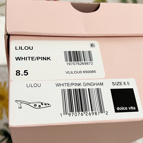 NWT Dolce Vita X For Love And Lemons Lilou Mule in Pink Gingham - Picture 14 of 15